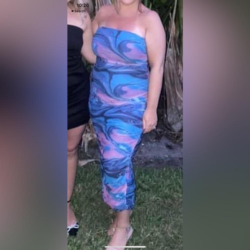 Ruched midi dress
